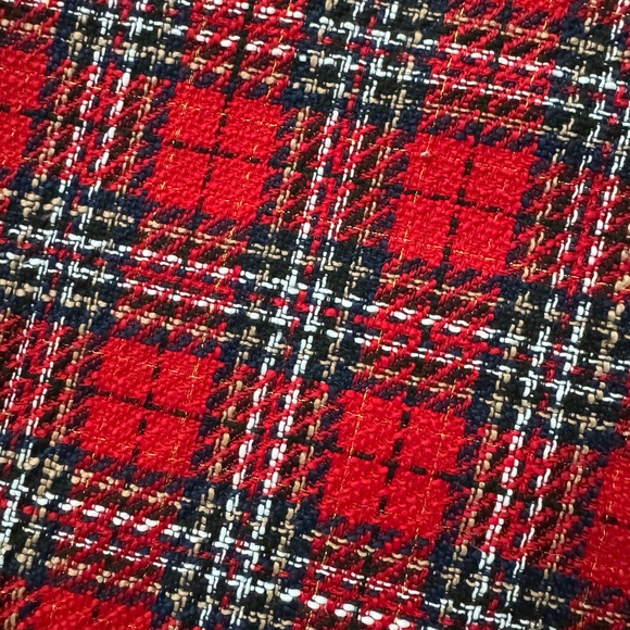 Like new H&M adorable Peter Pan collar red plaid dress - size 5/6 - Picture 2 of 5